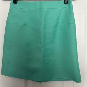 BNWT J Crew women’s bright aqua green minty green cotton skirt size 0